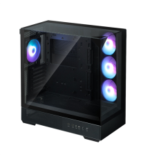 Корпус ZALMAN P40 Prism Plus, ATX, BLACK, WINDOW, 3xCombo (3.5'' or 2.5"), 1xUSB TYPE-C, 2xUSB3.0, SIDE 3x120mm ARGB, REAR 1x120mm ARGB
