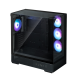 Корпус ZALMAN P40 Prism Plus, ATX, BLACK, WINDOW, 3xCombo (3.5'' or 2.5"), 1xUSB TYPE-C, 2xUSB3.0, SIDE 3x120mm ARGB, REAR 1x120mm ARGB