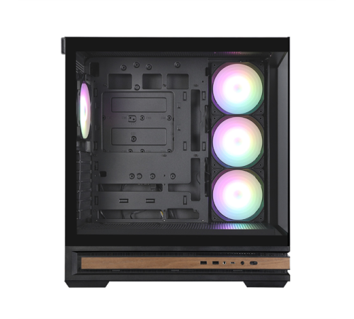 Корпус ZALMAN P40 Prism Plus, ATX, BLACK, WINDOW, 3xCombo (3.5'' or 2.5"), 1xUSB TYPE-C, 2xUSB3.0, SIDE 3x120mm ARGB, REAR 1x120mm ARGB