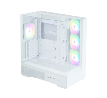 Корпус ZALMAN P40 Prism Plus, ATX, WHITE, WINDOW, 3xCombo (3.5'' or 2.5"), 1xUSB TYPE-C, 2xUSB3.0, SIDE 3x120mm ARGB, REAR 1x120mm ARGB