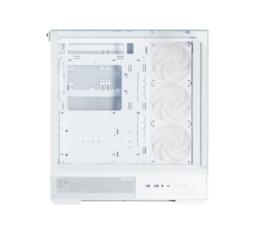 Корпус ZALMAN P40 Prism Plus, ATX, WHITE, WINDOW, 3xCombo (3.5'' or 2.5"), 1xUSB TYPE-C, 2xUSB3.0, SIDE 3x120mm ARGB, REAR 1x120mm ARGB