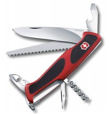 Нож перочинный Victorinox RangerGrip 55 (0.9563.CB1) 130мм 12функций красный/черный блистер