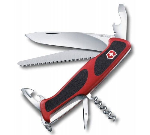 Нож перочинный Victorinox RangerGrip 55 (0.9563.CB1) 130мм 12функций красный/черный блистер Нож перочинный Victorinox RangerGrip 55 (0.9563.CB1) 130мм 12функций красный/черный блистер