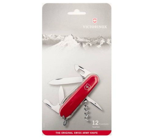 Нож перочинный Victorinox Spartan (1.3603.B1) 91мм 12функций красный блистер Нож перочинный Victorinox Spartan (1.3603.B1) 91мм 12функций красный блистер