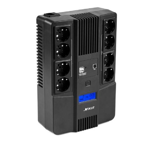 ИБП Бастион SSKAT-UPS 1000-AID-IN-1x9-8 {Line-interactive, 1000/600Вт, LCD-дисплей, USB/ RJ-45, АКБ 1х 9Ач, сверху ЕВРО 4+4, МПТ} (8934) ИБП Бастион SSKAT-UPS 1000-AID-IN-1x9-8 {Line-interactive, 1000/600Вт, LCD-дисплей, USB/ RJ-45, АКБ 1х 9Ач, сверху ЕВРО 4+4, МПТ} (8934)