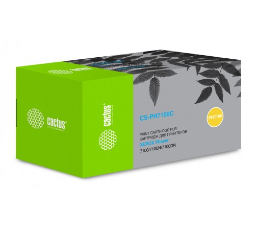 Картридж лазерный Cactus CS-PH7100C 106R02606 голубой (4500стр.) для Xerox Phaser 7100/7100N/7100DN