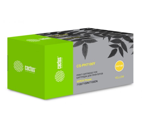 Картридж лазерный Cactus CS-PH7100Y 106R02608 желтый (4500стр.) для Xerox Phaser 7100/7100N/7100DN