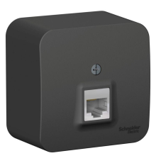 Systeme electric BLNIA045006 BLANCA О/У РОЗЕТКА компьютерная RJ45, кат.5E, ИЗОЛ.ПЛ.,АНТРАЦИТ