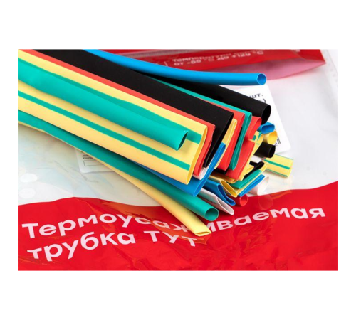Набор трубок термоусадочных ТУТ 4/2; 6/3; 8/4; 10/5; 12/6 (7 цветов по 5шт 100мм) PROxima EKF tut-n-