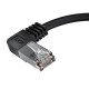 GCR Патч-корд прямой 2.0m UTP кат.5e, черный, левый угол, литой, ethernet high speed, RJ45, T568B, GCR-53151 Greenconnect RJ45(m) - RJ45(m) Cat. 5e 2м чёрный (GCR-53151)