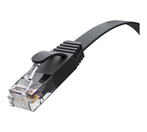 GCR Патч-корд PROF плоский прямой 2.0m, UTP медь кат.6, черный, 30 AWG, ethernet high speed 10 Гбит/с, RJ45, T568B, GCR-52861 Greenconnect GCR-52861 GCR Патч-корд PROF плоский прямой 2.0m, UTP медь кат.6, черный, 30 AWG, ethernet high speed 10 Гбит/с, RJ45, T568B, GCR-52861 Greenconnect GCR-52861