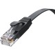 GCR Патч-корд PROF плоский прямой 2.0m, UTP медь кат.6, черный, 30 AWG, ethernet high speed 10 Гбит/с, RJ45, T568B, GCR-52861 Greenconnect GCR-52861