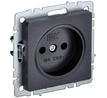IEK BR-R10-10-K02 BRITE Роз. без з/к/ш 10А РС10-1-0-БрЧ черн.