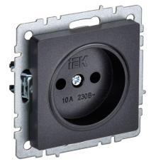 IEK BR-R10-10-K02 BRITE Роз. без з/к/ш 10А РС10-1-0-БрЧ черн.