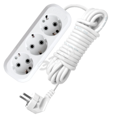 Удлинитель бытовой 3х5м с заземлением 13А         АВС-пластик E-303