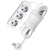 Удлинитель бытовой 3х10м с заземлением 10А АВС-пластик E-303