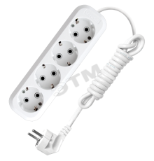 Удлинитель бытовой 4х3м с заземлением 16А АВС-пластик