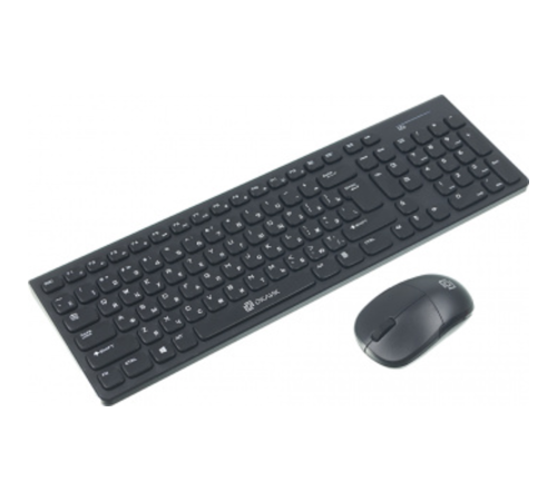 Клавиатура + мышь Oklick 220M черный, USB, беспроводная  [1062000]