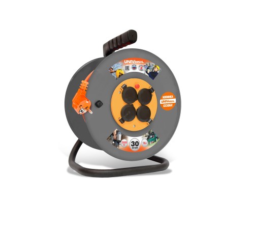 Удлинитель силовой 4х30м ПВС 3х1.5 16А IP44 ВЕМ-250