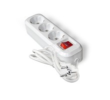 Удлинитель 3х2м S-303 с заземлением с выключателем ПВС 3х1