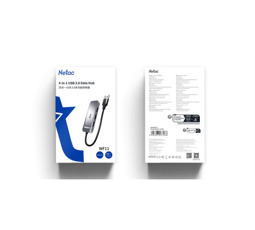 Netac USB Hub WF11, USB-A to USB3.0*4