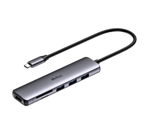 Netac Hub WF14, Type-C to USB3.0*3+HDMI+mSD/SD 2.0