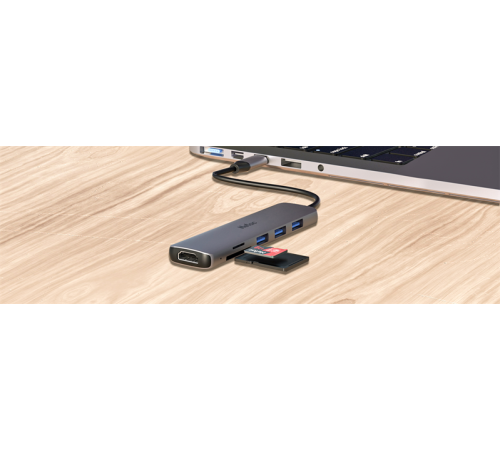 Netac Hub WF14, Type-C to USB3.0*3+HDMI+mSD/SD 2.0