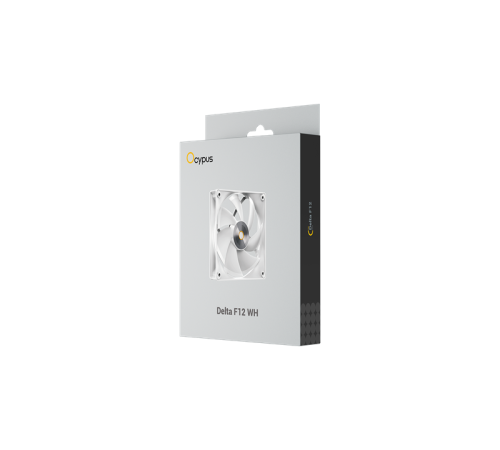 Вентилятор для корпуса Ocypus Delta F12 WH, 120x120x25mm, 4-PIN PWM, 500-2000 RPM, 29 DBA MAX, HYDRO BEARING Вентилятор для корпуса Ocypus Delta F12 WH, 120x120x25mm, 4-PIN PWM, 500-2000 RPM, 29 DBA MAX, HYDRO BEARING
