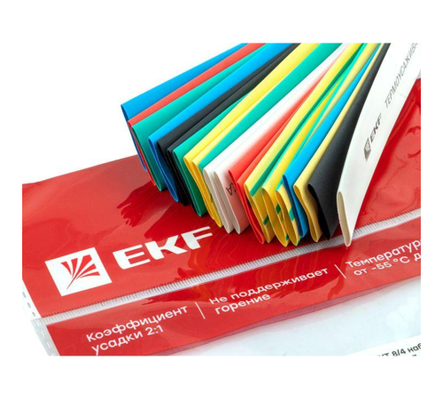 Трубка термоусаживаемая ТУТ нг 12/6 (7 цветов по 3шт) 100мм PROxima