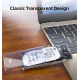 Внешний корпус для HDD/SSD Netac NT07WH11-30CC 2.5 SATA --> USB3.0 , скользящая прозрачная крышка, USB3.0 C --> C кабель