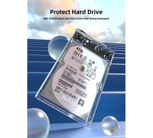 Внешний корпус для HDD/SSD Netac NT07WH11-30CC 2.5 SATA --> USB3.0 , скользящая прозрачная крышка, USB3.0 C --> C кабель Внешний корпус для HDD/SSD Netac NT07WH11-30CC 2.5 SATA --> USB3.0 , скользящая прозрачная крышка, USB3.0 C --> C кабель