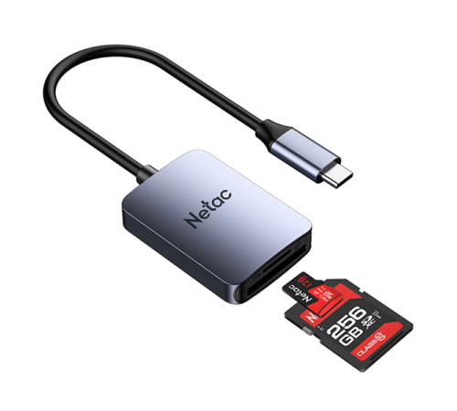 Картридер Netac WK12GYCN USB3.0 Type-C --> mSD/SD Картридер Netac WK12GYCN USB3.0 Type-C --> mSD/SD