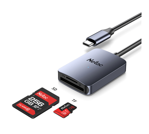 Картридер Netac WK12GYCN USB3.0 Type-C --> mSD/SD Картридер Netac WK12GYCN USB3.0 Type-C --> mSD/SD