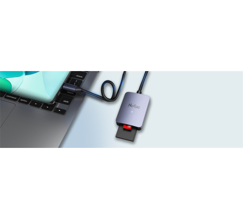 Картридер Netac WK12GYCN USB3.0 Type-C --> mSD/SD Картридер Netac WK12GYCN USB3.0 Type-C --> mSD/SD