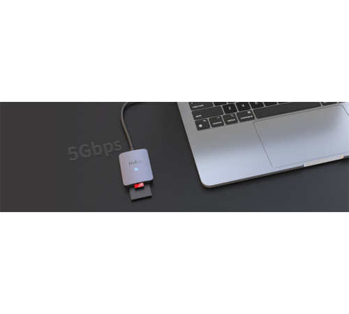 Картридер Netac WK12GYCN USB3.0 Type-C --> mSD/SD Картридер Netac WK12GYCN USB3.0 Type-C --> mSD/SD