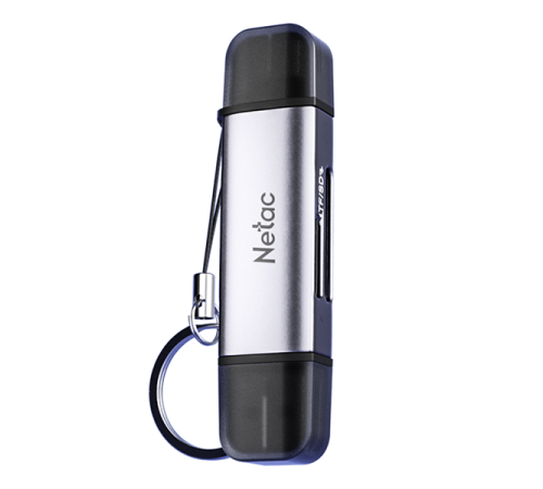 Картридер Netac WK13GYCN USB3.0+Type-C --> mSD/SD, Серый Картридер Netac WK13GYCN USB3.0+Type-C --> mSD/SD, Серый