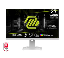 MSI MAG 27" 274QRFW X32 White {IPS 2560x1440 320hz 0.5ms 300cd 2xHDMI DisplayPort Tilt HAS Pivot Internal}