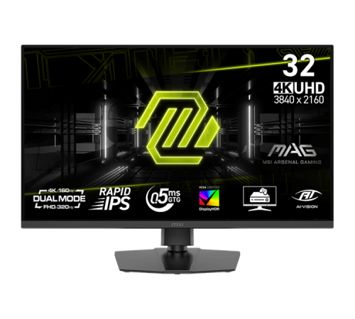 MSI MPG 31.5" 322URDF E16 черный {IPS 3840x2160 160Hz-320Hz 0.5ms 400cd 2xHDMI DisplayPort 2xUSB Tilt Swiv HAS Pivot Internal Vesa} [9S6-3DD89T-012]