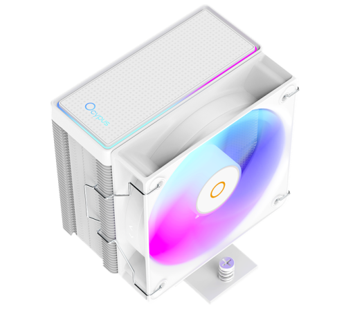 Кулер для процессора Ocypus Gamma A40 WH ARGB Digital, 100mm ARGB FAN, Top Display Panel, 4 HEAT PIPES, 4-PIN PWM, 600-2400 RPM, 29.5DBA, HYDRO BEARING, LGA115X/1200/1700/18XX, AM4/AM5