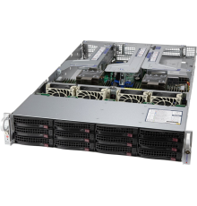 Серверная платформа Supermicro Super Server 2U 620U-TNR noCPU(2)Scalable/TDP 270W/no DIMM(32)/ 12(SFF) /2x2000W