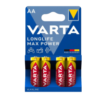 Батарейка Varta LONGLIFE MAX POWER (MAX TECH) LR6 AA BL4 Alkaline 1.5V (4706) (4/80/400) VARTA 4706101404