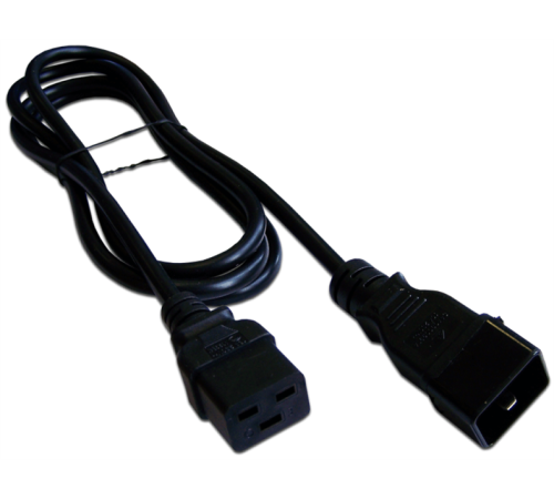 Шнур питания Lanmaster LAN-PP19/20-5.0-BK C19-C20 проводник.:3x1.5мм2 5м 250В 16А (упак.:1шт) черный