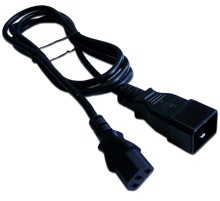 Кабель Lanmaster LAN-PP13/20-0.5-BK C13-C20 проводник.:3x0.75мм2 0.5м 220В (упак.:1шт) черный