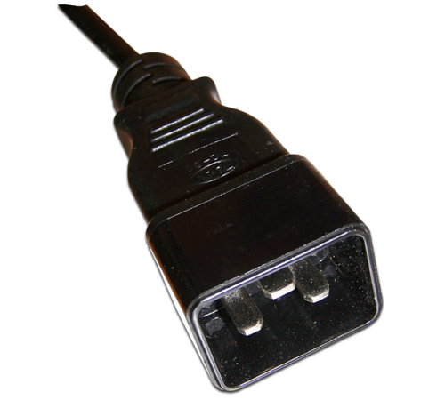 Кабель Lanmaster LAN-PP13/20-0.5-BK C13-C20 проводник.:3x0.75мм2 0.5м 220В (упак.:1шт) черный
