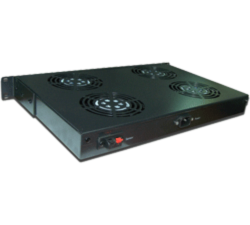 Блок 2-х вентиляторов 19", с подшипниками, с термостатом, 1U (TWT-CBB-FANB2-RACK-T)