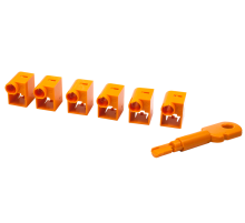 Блокиратор Lanmaster LAN-SEC45-CL-SET-OR (упак.:6шт) 6м оранжевый