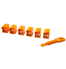 Блокиратор Lanmaster LAN-SEC45-CL-SET-OR (упак.:6шт) 6м оранжевый