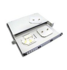 Полка оптическая Lanmaster LAN-FOB-RM-3H 19" выдвижная 1U порт.:18