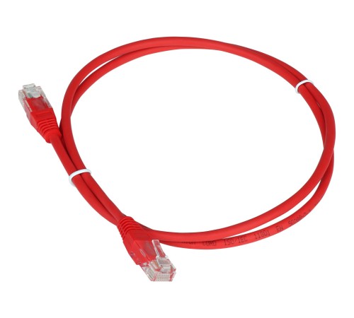 Патч-корд Lanmaster UTP TWT-45-45-2.0-RD вилка RJ-45-вилка RJ-45 кат.5е 2м красный ПВХ (уп.:1шт)