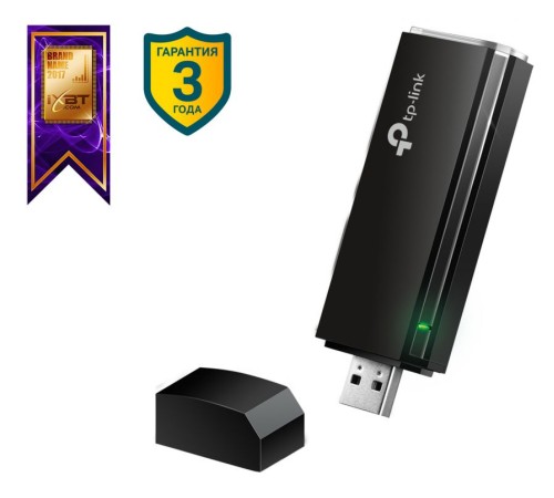 Сетевой адаптер WiFi TP-Link ARCHER T4U AC1300 USB 3.0 (ант.внутр.)